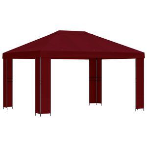 vidaXL Pavillon 4 &times; 3 m Bordeaux Polyester et Acier 190 gsm