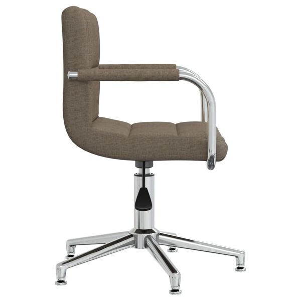 vidaXL Chaise pivotante de salle &agrave; manger Taupe Tissu