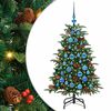 vidaXL Sapin de No&euml;l artificiel Vert 120 cm PVC, m&eacute;tal et plastique
