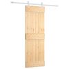 vidaXL Porte coulissante Naturel et Blanc 70 x 210 cm