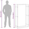 vidaXL Portant de bois de chauffage 80x28x154 cm acier inoxydable