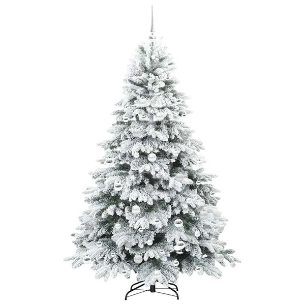 vidaXL Sapin de No&euml;l artificiel avec 300 LED Blanc 180 cm PE et PVC