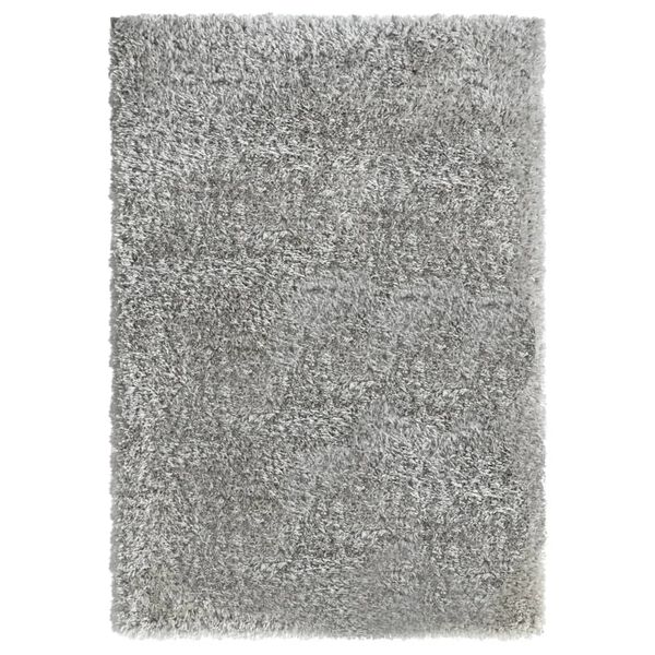 vidaXL Tapis shaggy &agrave; poils hauts Gris 160x230 cm 50 mm
