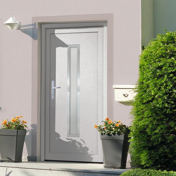 vidaXL Porte d'entr&eacute;e Blanc 98x200 cm PVC