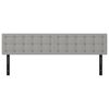 vidaXL T&ecirc;tes de lit 2 pcs gris clair 100x5x78/88 cm tissu