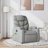 vidaXL Fauteuil de massage inclinable Gris clair Tissu