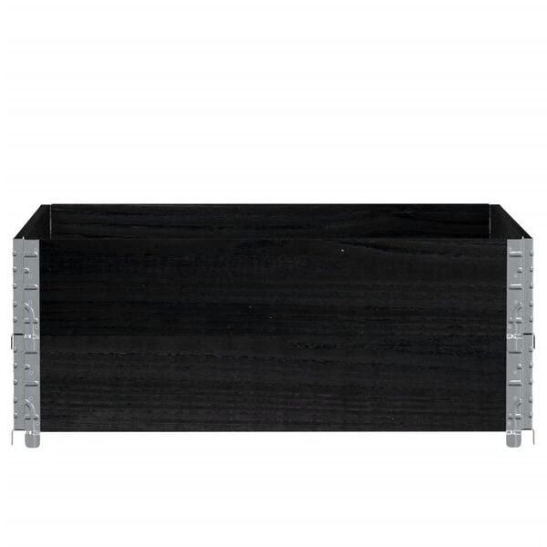 vidaXL Jardini&egrave;re noir 100x100 cm bois massif de pin
