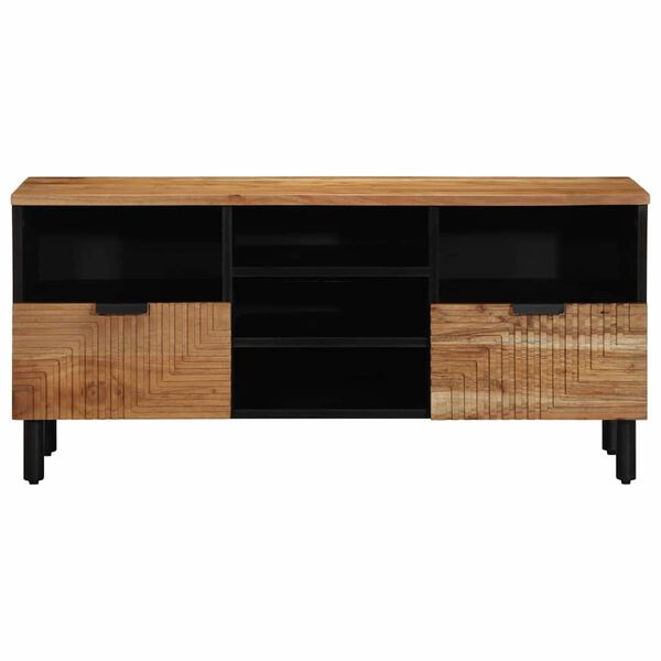 vidaXL Unites TV avec tiroir Bois d'Acacia Massif 100 x 33,5 x 46 cm