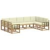 vidaXL Ensemble de canap&eacute;s d'ext&eacute;rieur 9 pcs Blanc et cr&egrave;me