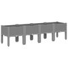 vidaXL Jardini&egrave;re avec pieds gris clair 160x40x42 cm PP