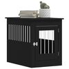 vidaXL Meuble de cage pour chiens noir 55x80x68 cm bois d'ing&eacute;nierie