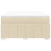 vidaXL Sommier &agrave; lattes de lit avec matelas Cr&egrave;me 160x200 cm Tissu