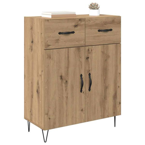 vidaXL Buffet Ch&ecirc;ne artisanal 69,5 x 34 x 90 cm Bois d'ing&eacute;nierie