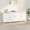 vidaXL Buffet Blanc 164x37x68 cm Bois massif de pin