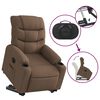 vidaXL Fauteuil inclinable &eacute;lectrique marron tissu