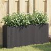 vidaXL Jardini&egrave;res avec 2 pots 2 pcs noir 90x20x40 cm r&eacute;sine tress&eacute;e