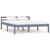 vidaXL Cadre de lit sans matelas gris bois massif de pin 140x200 cm