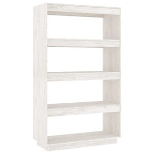 vidaXL Biblioth&egrave;que/S&eacute;parateur de pi&egrave;ce Blanc 80x35x135 cm Pin massif
