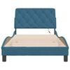 vidaXL Cadre de lit avec LED sans matelas bleu 100x200 cm velours