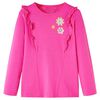 T-shirt enfants &agrave; manches longues rose fonc&eacute; 140