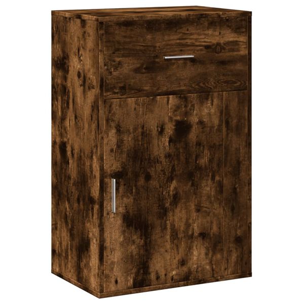 vidaXL Armoire de rangement chêne fumé 56,5x39x90 cm bois d'ingénierie