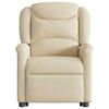 vidaXL Fauteuil inclinable de massage Cr&egrave;me Tissu