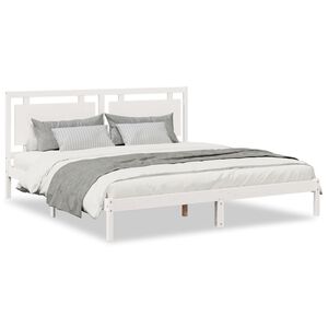 vidaXL Cadre de lit extra long sans matelas 200x210 cm bois massif