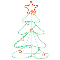 vidaXL Figurine d'arbre de Noël avec 144 LED 88x56 cm