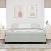 vidaXL Cadre de lit avec matelas Gris clair 180 x 200 cm tissu
