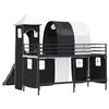 vidaXL Lit mezzanine pour enfants Noir 100 x 190 cm M&eacute;tал