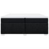 vidaXL Sommier &agrave; lattes de lit avec matelas Noir 200x200 cm Tissu