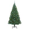 vidaXL Sapin de Noël artificiel Vert 210 cm PVC, Acier et Plastique