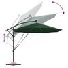 vidaXL Parasol Vert 294 x 294 x 248 cm Polyester et Aluminium