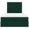 vidaXL Cadre de lit ottoman avec matelas vert fonc&eacute; 120x200 cm velours