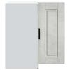 vidaXL Armoire d'angle murale de cuisine Porto gris b&eacute;ton