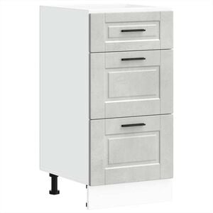 vidaXL Armoire de cuisine Porto gris b&eacute;ton bois d'ing&eacute;nierie