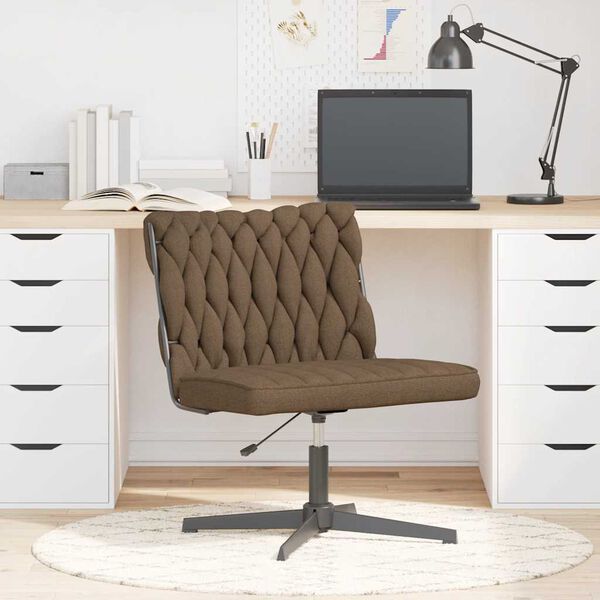 vidaXL Chaise pivotante de bureau Taupe Tissu