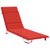 vidaXL Coussin de transat GEMERT 100 % polyester Rouge 200 x 50 x 3 cm