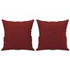 vidaXL Canap&eacute; 2 places et oreillers et coussins Bordeaux 120 cm Tissu