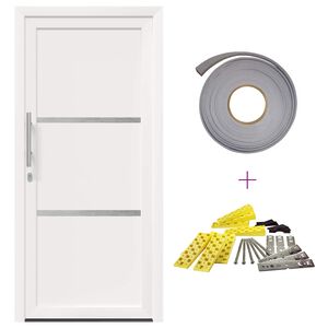vidaXL Porte Frontale 98 x 208 cm PVC Blanc