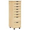 vidaXL Cabinet Roulant avec Tiroirs MOSS 34 x 39 x 103 cm