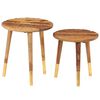vidaXL Tables basses 2 pcs Bois massif