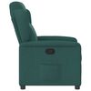 vidaXL Fauteuil inclinable Vert fonc&eacute; Tissu