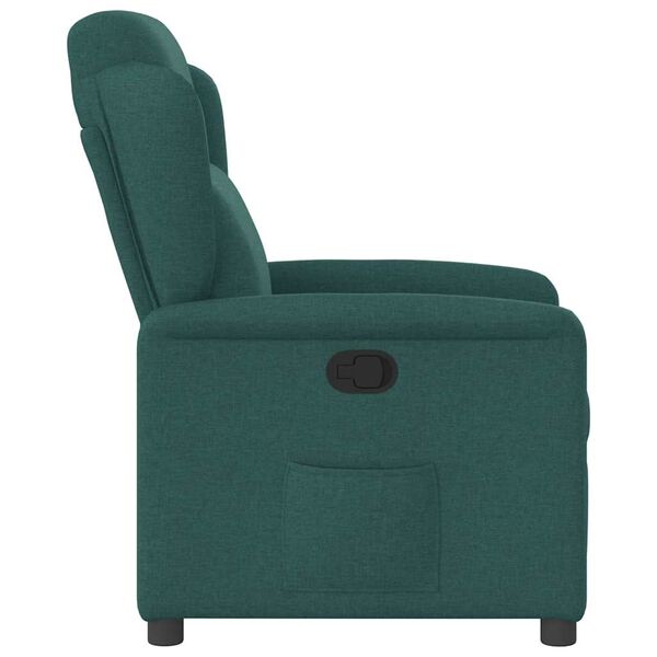 vidaXL Fauteuil inclinable Vert fonc&eacute; Tissu