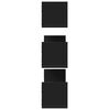 vidaXL Étagères murales 3 pcs noir 80x18x18 cm bois d'ingénierie