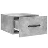 vidaXL Table de chevet murale gris béton 35x35x20 cm