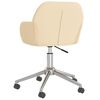 vidaXL Chaise pivotante de bureau Cr&egrave;me Tissu