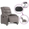 vidaXL Fauteuil inclinable électrique Taupe Tissu