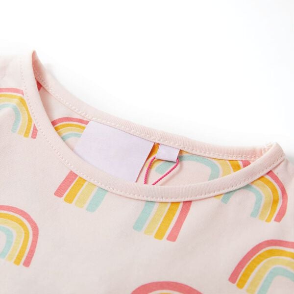 Pyjamas à manches courtes pour enfants rose pâle 104