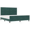 vidaXL Lit &agrave; ressorts avec t&ecirc;te de lit Vert fonc&eacute; 180 x 200 cm Velours